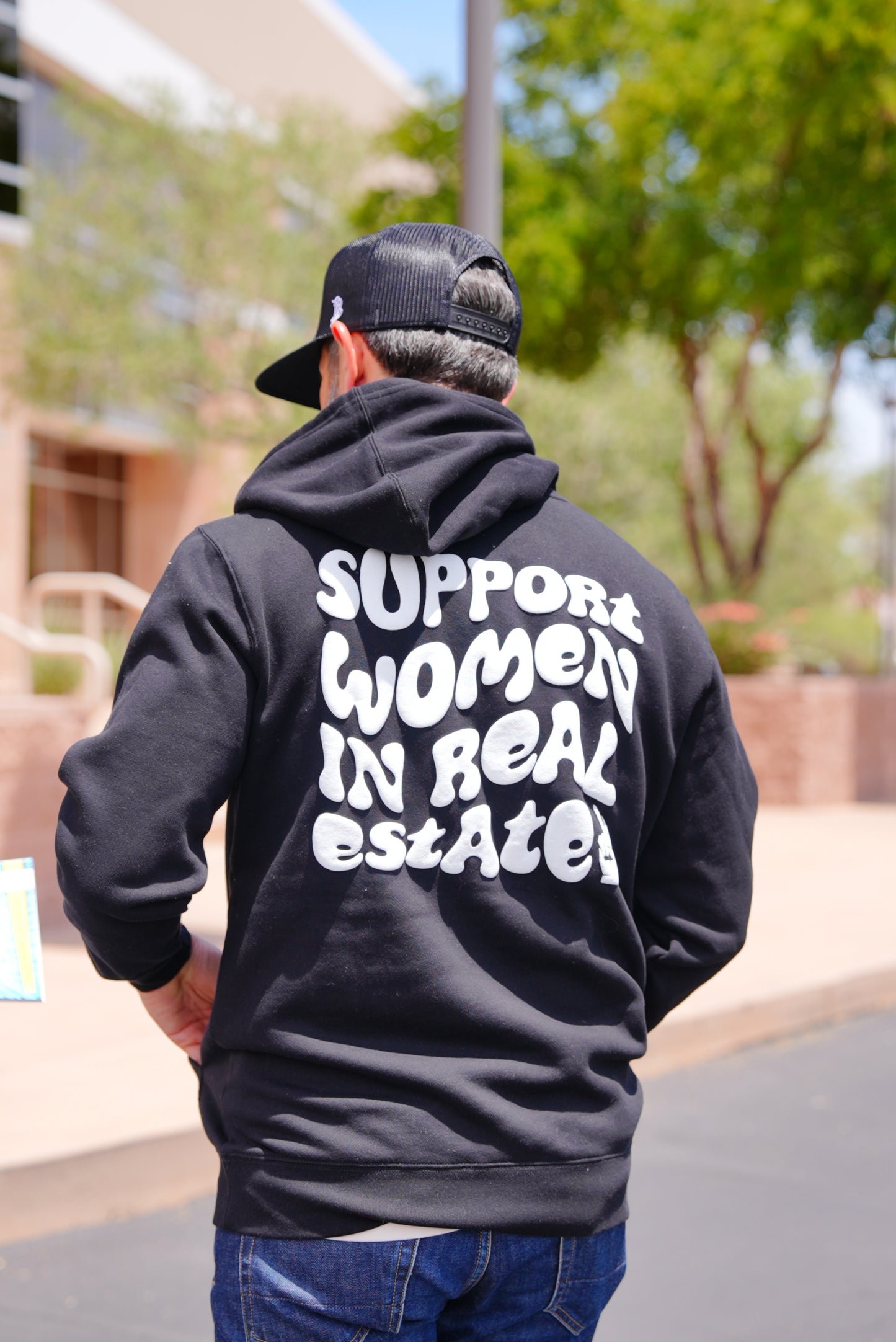 Support Women In Real Estate Hoodie - Black
