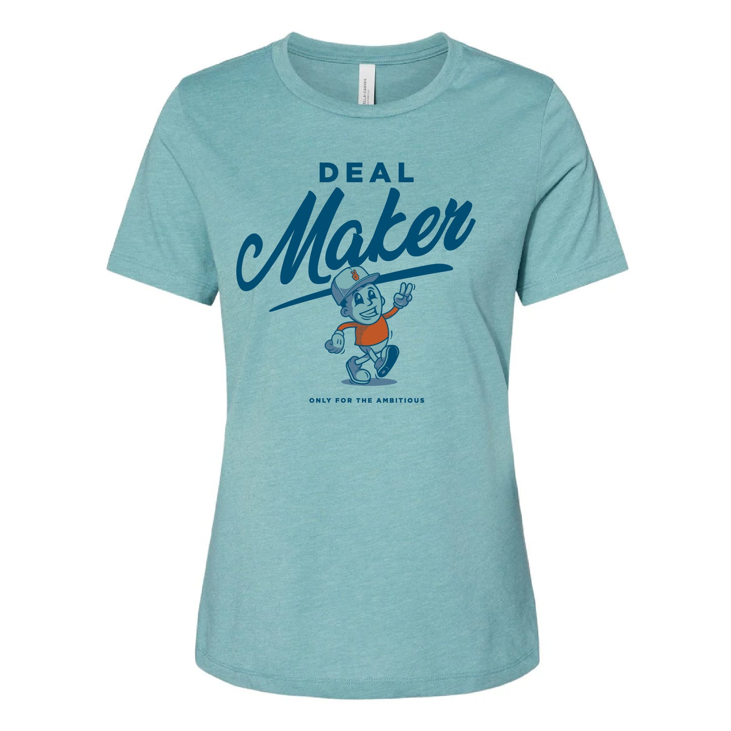 Women's Deal Maker Dan T-Shirt - Heather Blue Lagoon