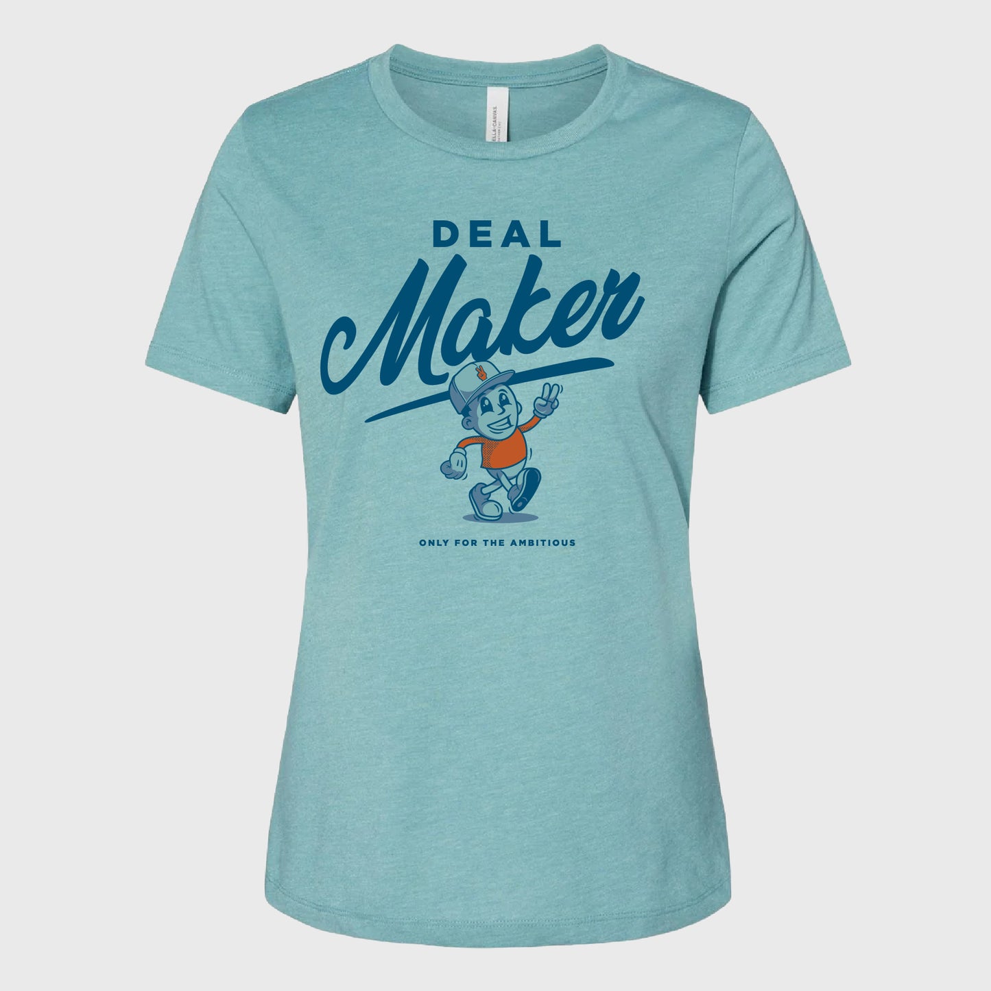 Women's Deal Maker Dan T-Shirt - Heather Blue Lagoon