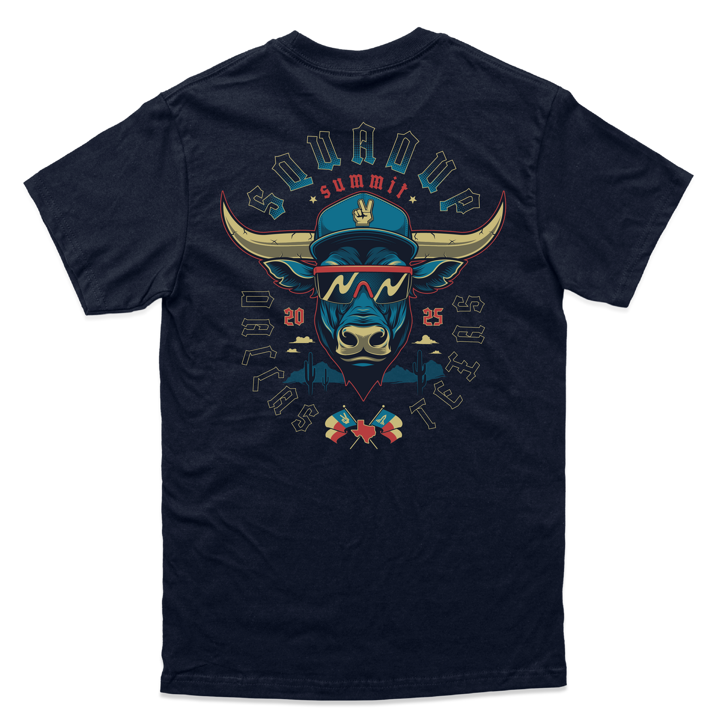 SquadUp Longhorn Tee - Navy