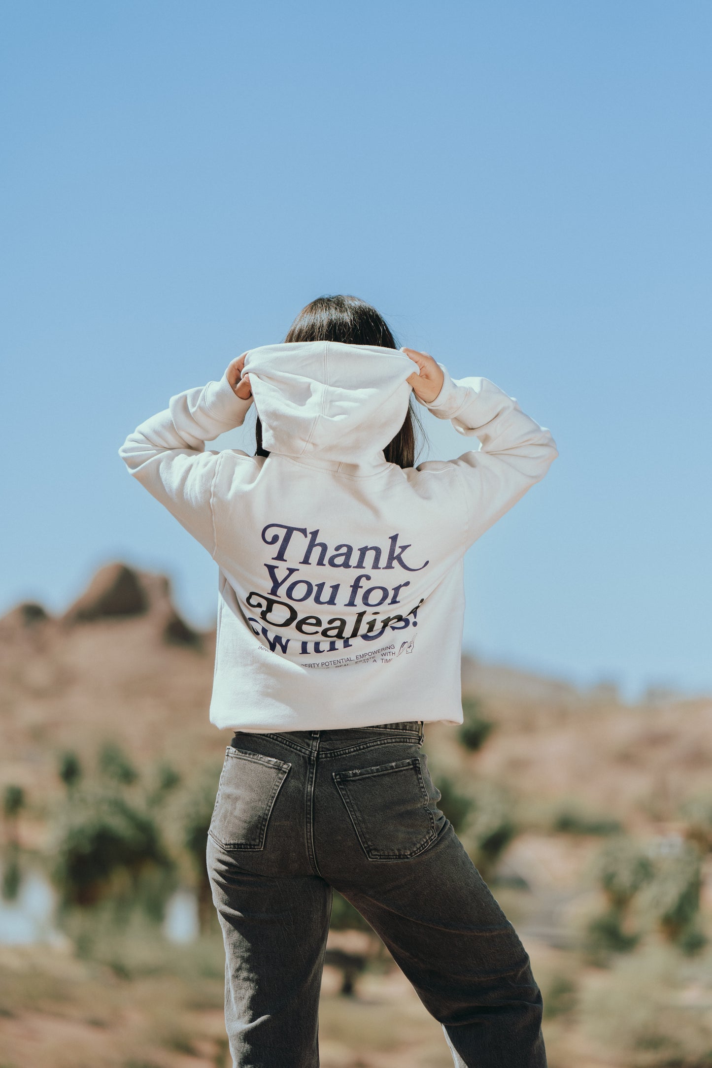 Unisex - Thank You For Dealing With Us Zip Hoodie - Bone