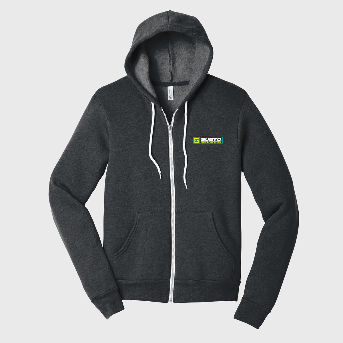 SubTo Motosports Unisex Zip Up Hoodie - Dark Grey Heather