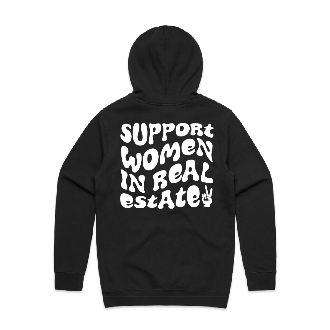 Support Women In Real Estate Women's Zip-Up Hoodie - Black