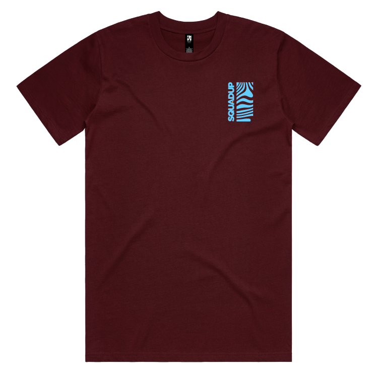 SquadUp Wave Tee - Burgundy