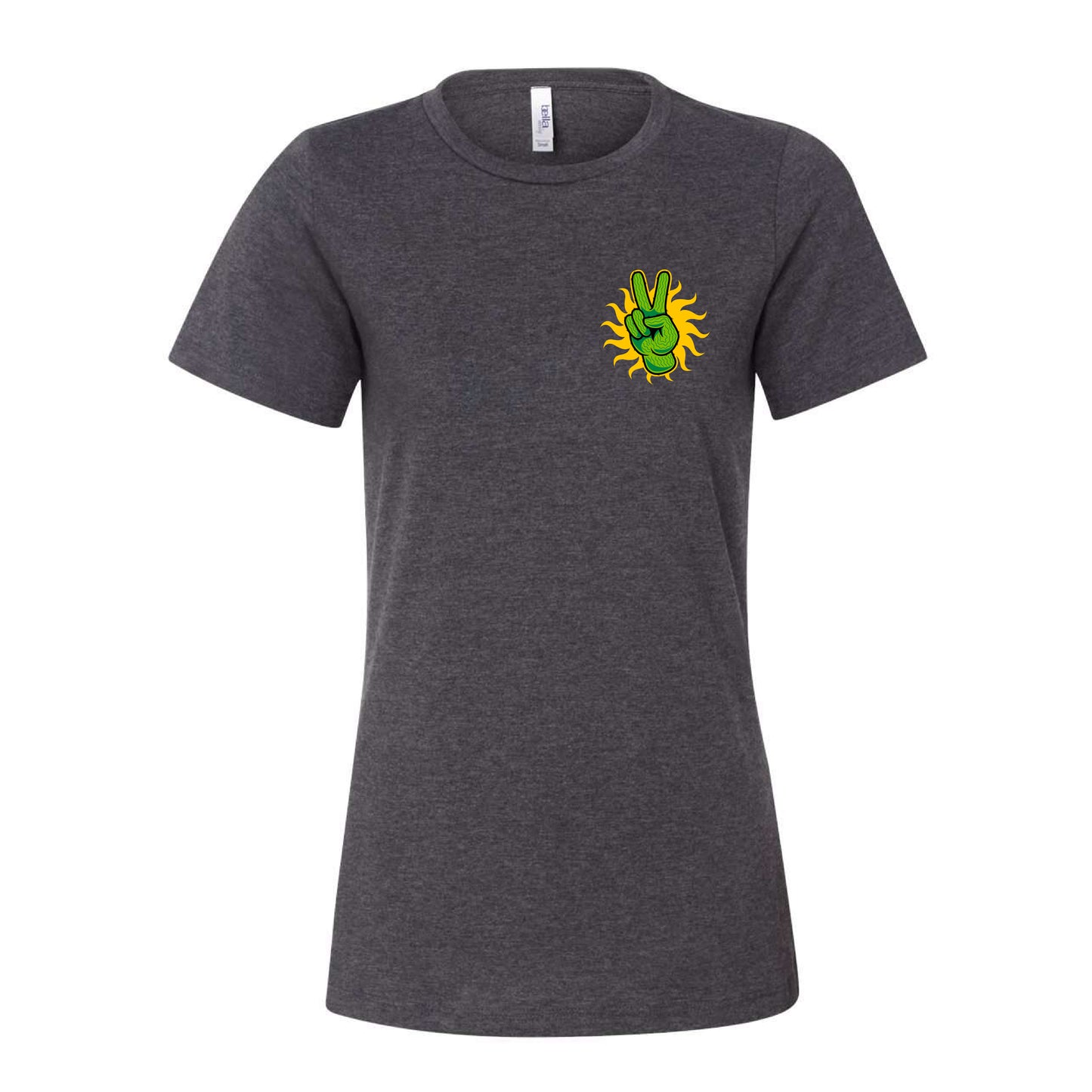 Women's SubTo Cactus Hand T-Shirt - Heather Black