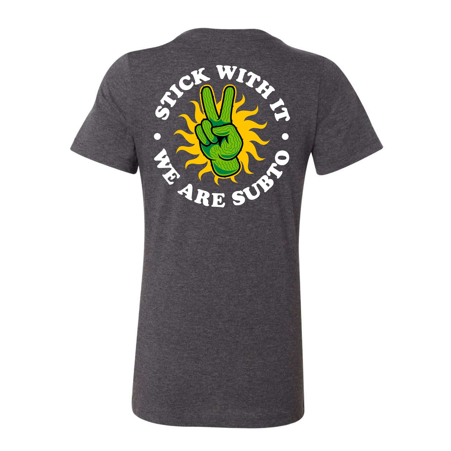 Women's SubTo Cactus Hand T-Shirt - Heather Black