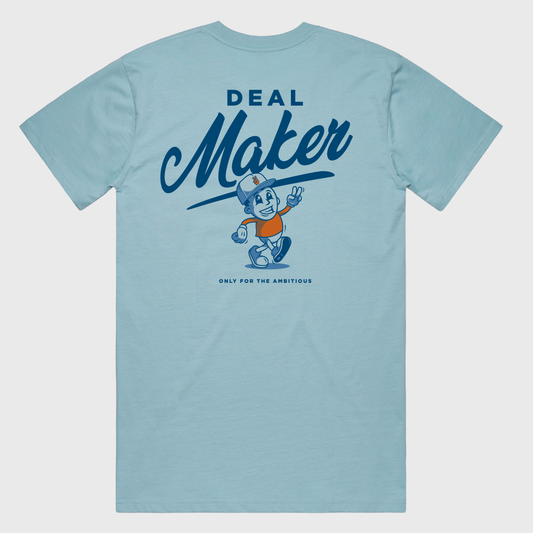 Deal Maker Dan T-Shirt - Pale Blue