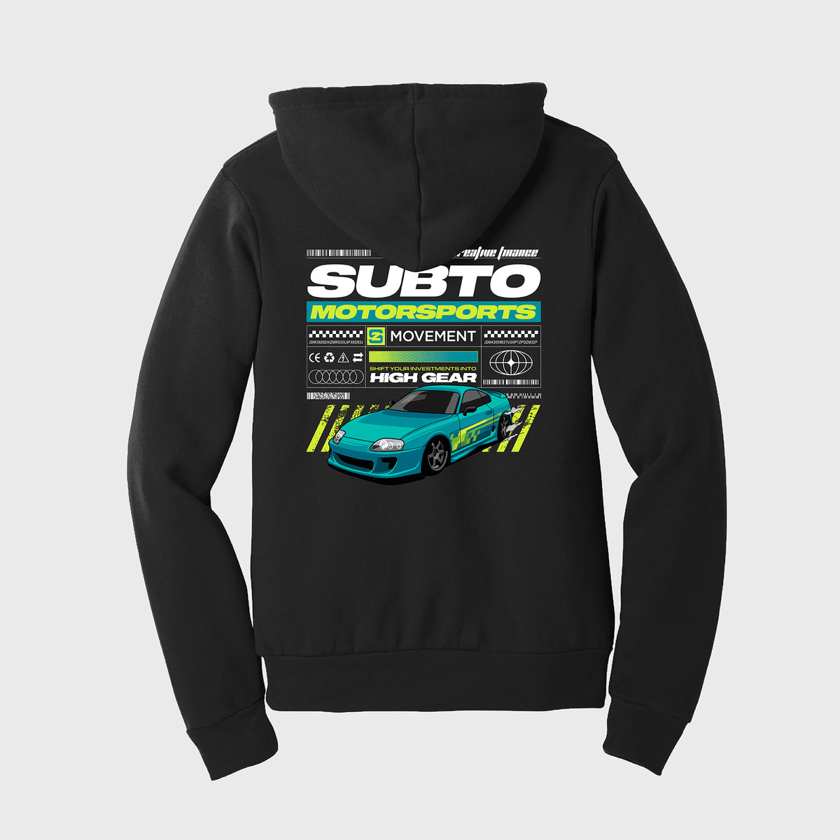 SubTo Motosports Unisex Pullover Hoodie - Black