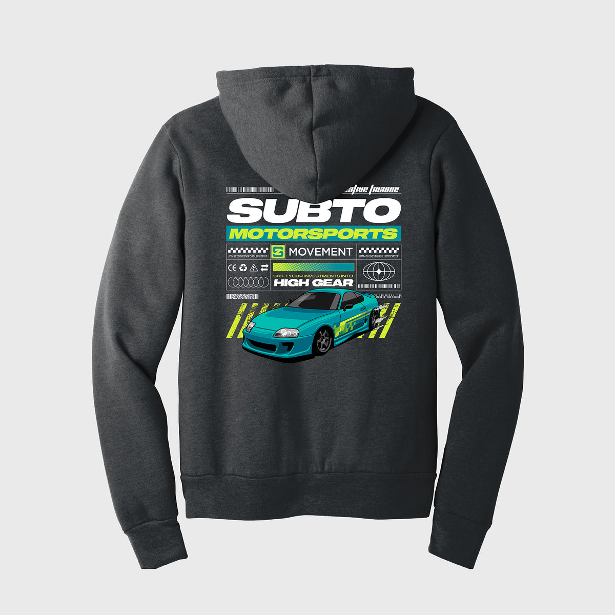 SubTo Motosports Unisex Pullover Hoodie - Dark Grey Heather