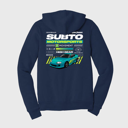 SubTo Motosports Unisex Zip Up Hoodie - Navy