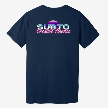 SubTo Retrowave Unisex Tee - Navy