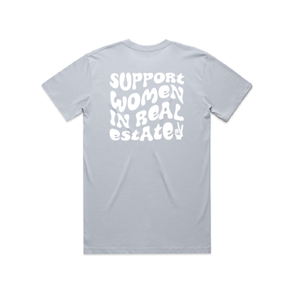 Support Women In Real Estate Tee - Powder Grey