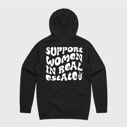 Support Women In Real Estate Hoodie - Black