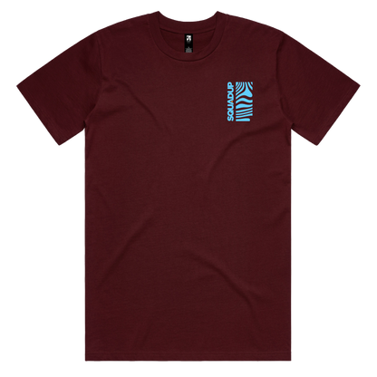 SquadUp Wave Tee - Burgundy